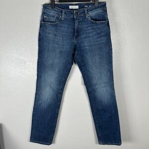 Warp Weft Jeans Mens Sz 30x32 Blue Amsterdam Slim Straight Leg Medium Wash Denim
